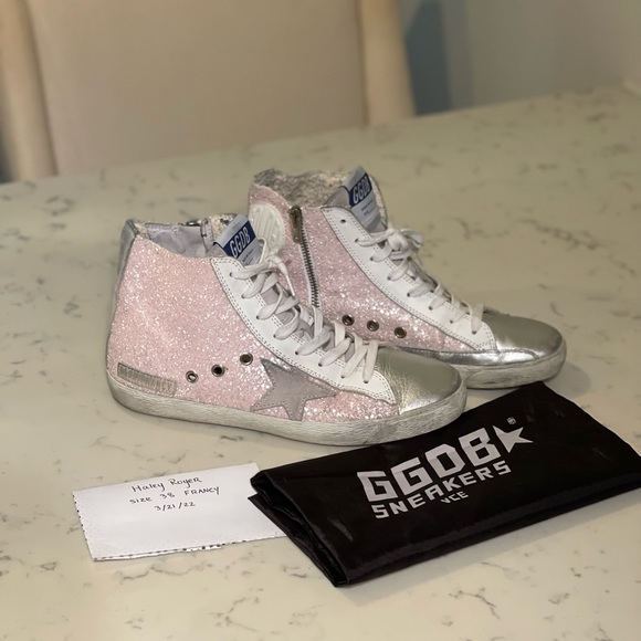 SOLD Golden Goose Pink Ice Glitter Francy Sneaker size 38 - Picture 6 of 9